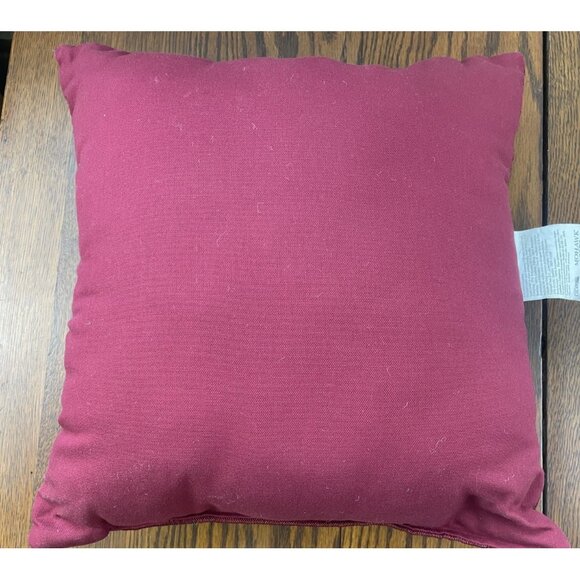 Tapestry Throw Accent Pillow 18”Christmas Chickadee  Mohawk Home Holly Snow Vtg - Picture 11 of 14